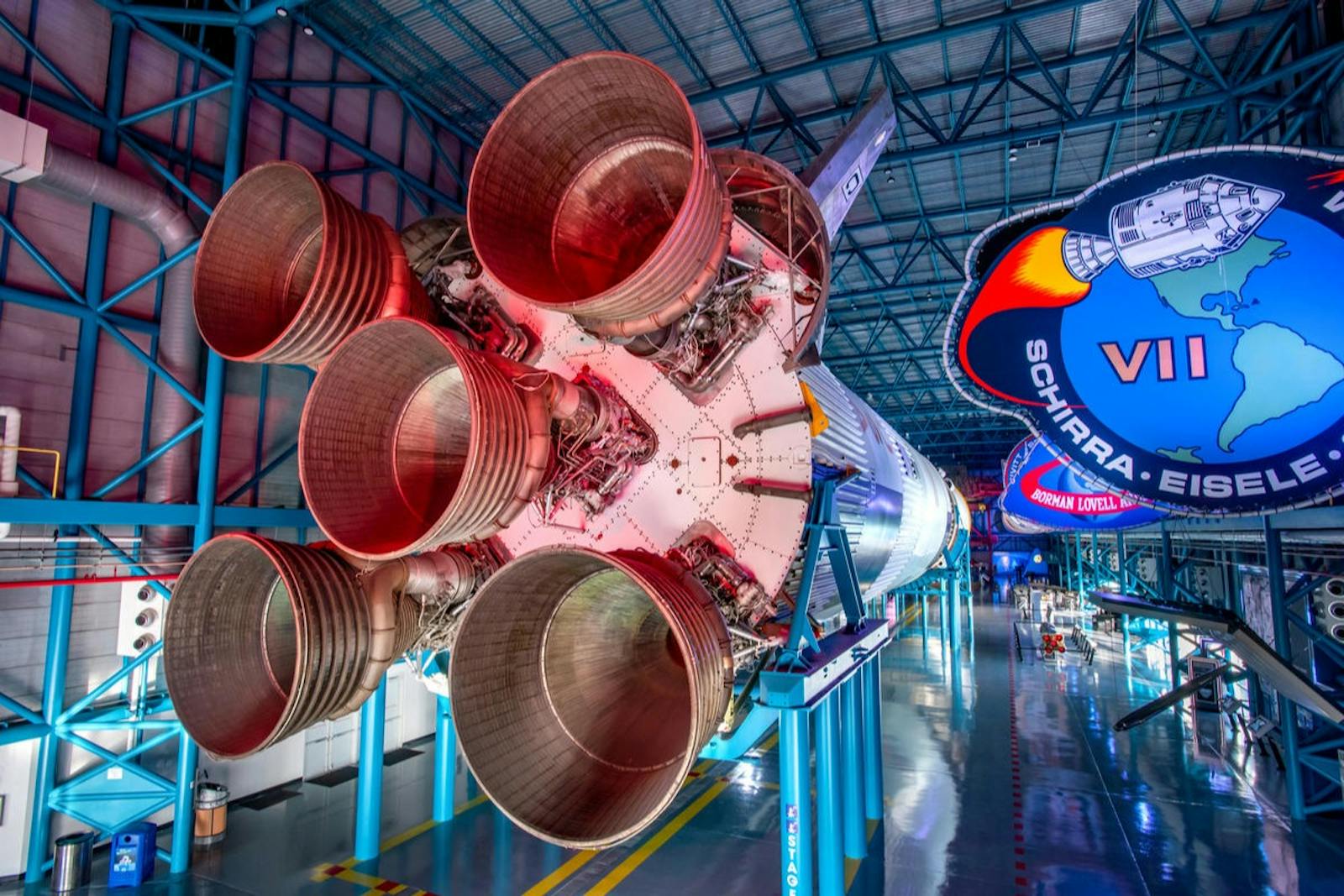 Raketermotorer udstillet ved Kennedy Space Center